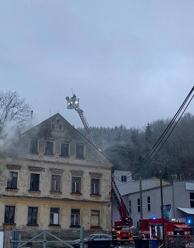 Požár domu v Kateřinkách.