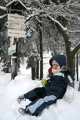 Tradiční novoroční výstup na Ještěd zlákal i letos stovky lidí.