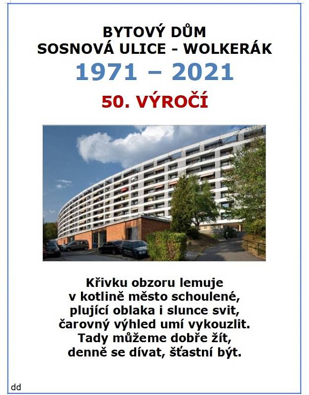 Výroční list a báseň.