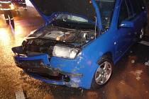 Nehoda osobního automobilu v Jeřmanicích na Liberecku