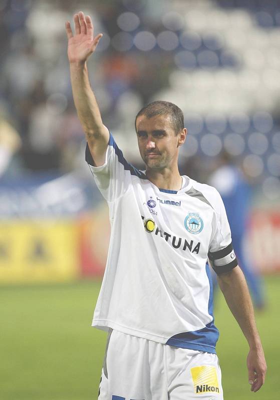 Miroslav Holeňák v dresu Slovanu Liberec, se kterým v roce 2002 slavil historický titul.