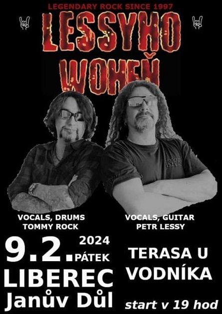 Koncert kapely Lessyho Woheň, Terasa U Vodníka, Liberec.