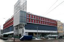 Stavba obchodního centra Forum Liberec. 