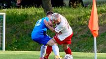 Utkání Hodkovice (modré dresy) - Rozstání skončilo výsledkem 1:3.