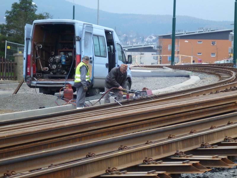 Rekonstrukce tramvajové trati.