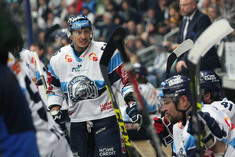 1. finále hokejové extraligy mezi HC Bílí Tygři Liberec a HC Oceláři Třinec