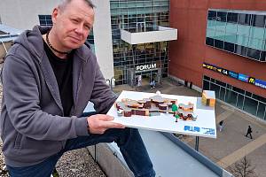 3D model obchodního domu Ještěd a jeho tvůrce Tomáš Forejt.