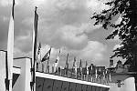 Technikův pavilon není v dobrém stavu. V době výstavy BOK v roce 1946.