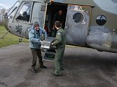 Vzdušný radiační průzkum pomocí spektrometrického detekčního přístroje záření gama IRIS probíhal na palubě vrtulníku Mi-17.  
