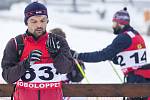 Závod na běžkách Boboloppet se uskutečnil 4. února 2017 v Jizerských horách již po sedmé. Start i cíl 90 kilometrů dlouhé trati byl na stadionu v Bedřichově. Na snímku David Němeček.