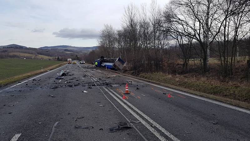 Tragická nehoda u Bílého Kostela nad Nisou, ke které došlo 19. února.