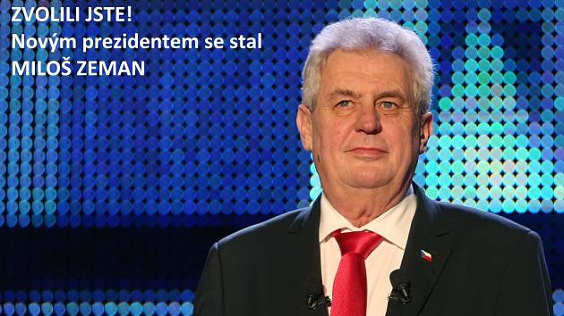Novým prezidentem je Miloš Zeman.