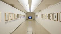 Oblastní galerie v Liberci představila 17. května výstavu koláží Adolfa Hoffmeistera z roku 1964 na téma lidských osudů a strašlivých nástrah života. Snímek je z 21. května.