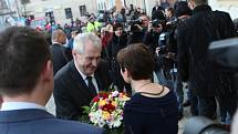 Prezident Miloš Zeman se setkal s představiteli města Hodkovice nad Mohelkou a jeho občany.