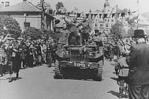 Příjezd Rudé armády do Semil 10.5.1945