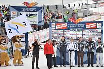 Slavnostní zakončení MS. Příštím hostitelem mistrovství světa v klasickém lyžování se stane za dva roky norské Oslo.