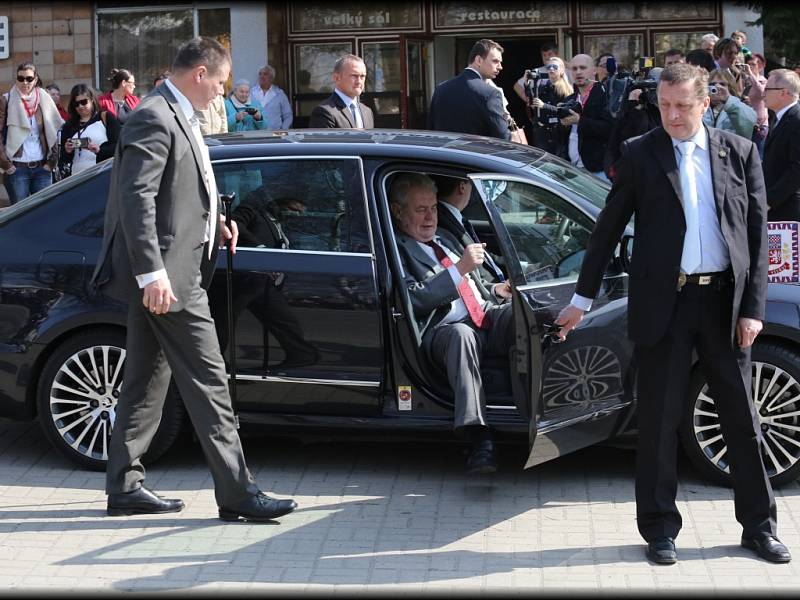 Prezident Miloš Zeman ve Stráži pod Ralskem.