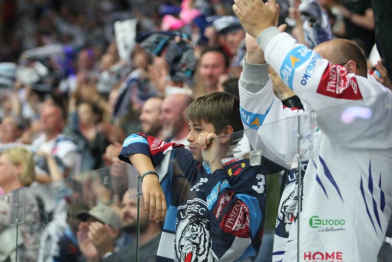 5. finále play-off hokejové extraligy mezi HC Bílí Tygři Liberec vs. HC Oceláři Třinec