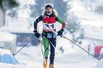 Závod na běžkách Boboloppet se uskutečnil 4. února 2017 v Jizerských horách již po sedmé. Start i cíl 90 kilometrů dlouhé trati byl na stadionu v Bedřichově. Na snímku Milan Jelínek.