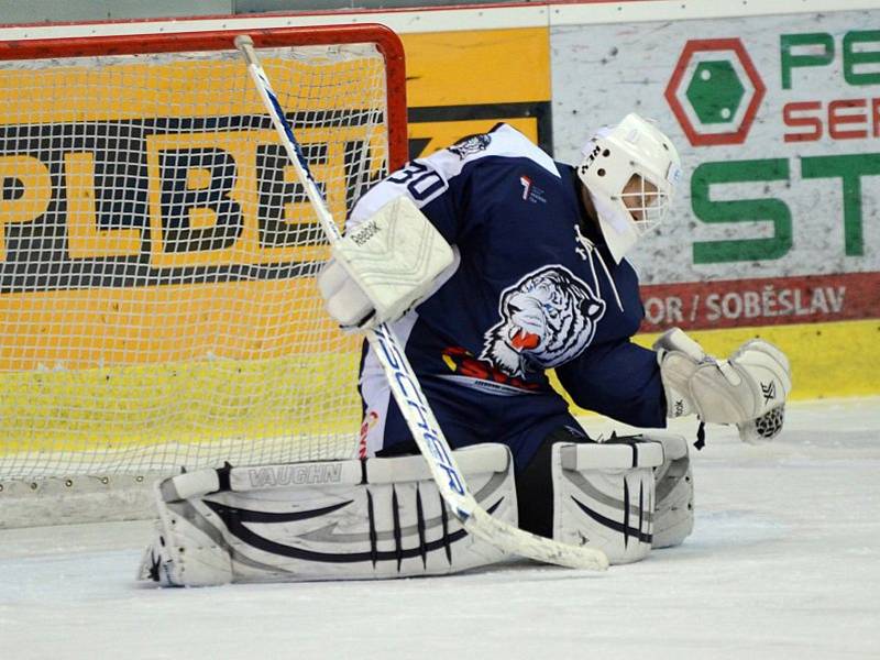 Pavel Čajan v dresu Bílých Tygrů Liberec.