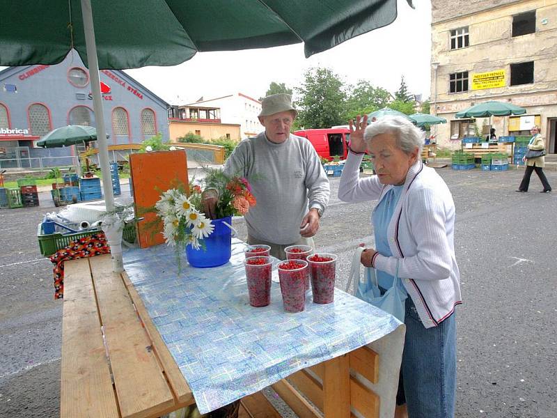 Obchodníky s čerstvou zeleninou a ovocem najdou Liberečané na otevřeném parkovišti u Nisy za ČSOB. Příliš mnoho stánků tu ale nebývá.