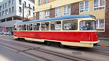Jízda historických tramvají v Liberci.