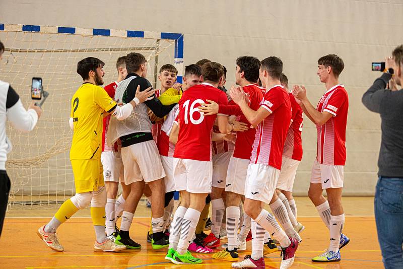 radost hráčů FTZS Liberec po vyhraném finále