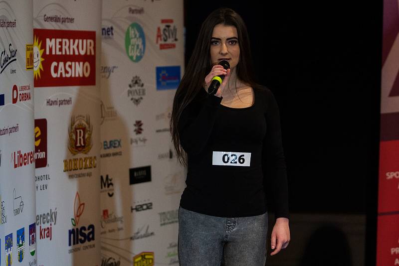 Dívky ve věku od 17 do 24 let se mohly 6. února zúčastnit castingu do soutěže Miss Liberecký kraj. Během castingu absolvovaly účastnice rozhovor s porotou, profesionální focení a promenádu v plavkách.