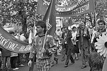Prvomájové oslavy v Liberci v letech 1987 - 89.