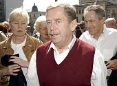 Václav Havel při své návštěvě Liberce v roce 2003. 