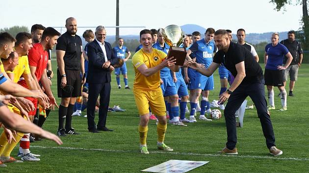 Chrastava porazila Skalici u České Lípy ve finále Poháru LKFS 2:1 a slaví další triumf. Foto: Jaroslav Marek