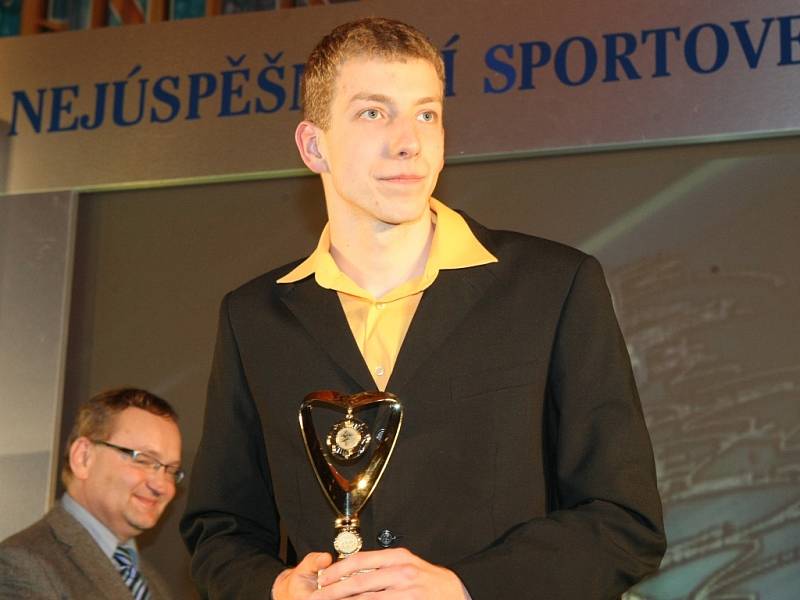 Vyhlášení ankety Sportovec roku 2008 Liberecka. Volejbalista David Vodvárka.
