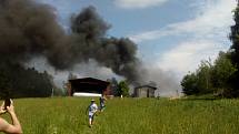 Požár v areálu Severochemy v Liberci