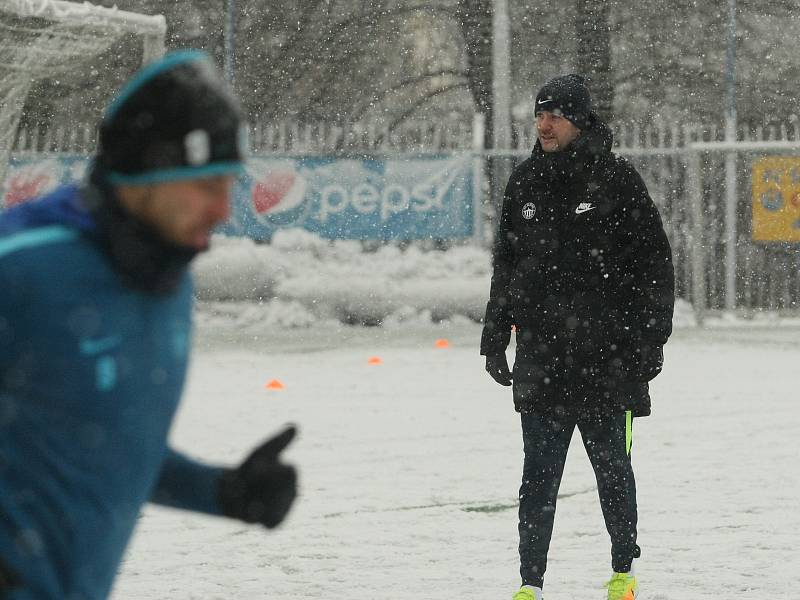 Nový trenér David Holoubek začal ve středu přípravu ve Slovanu Liberec. Jeho asistenty jsou Jarošík, Holeňák a Čech. Na úvodním, šedesátiminutovém tréninku bylo jedenadvacet hráčů.