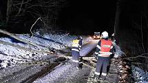 Profesionální i dobrovolní hasiči v Libereckém kraji vyjeli od sobotní půlnoci do nedělního dopoledne k desítkám zásahům spojených s následky silného větru.