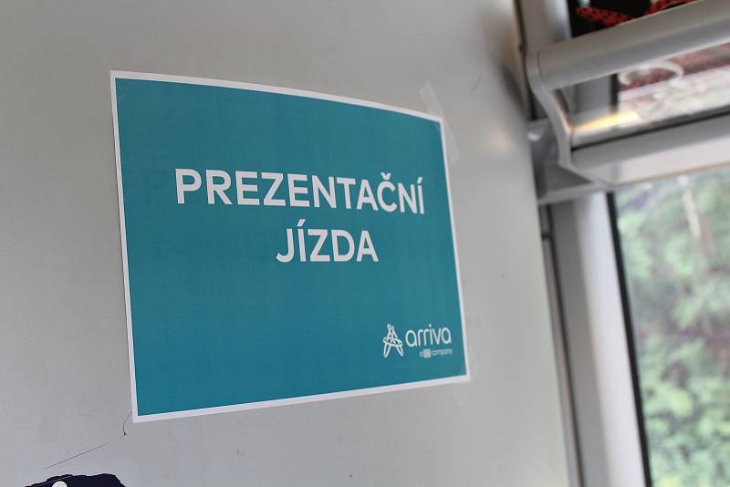 Prezentační jízda železničního dopravce Arriva na tratích v Libereckém kraji.