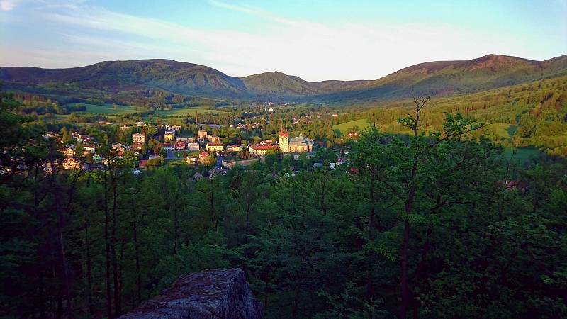 Západ slunce nad Hejnicemi