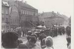 Průjezd okupačních vojsk Frýdlantem v srpnu 1968.