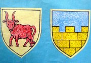 Horní Lužice má v erbu zlaté cimbuří, Dolní Lužice červeného býka. Oba znaky pocházejí z doby, kdy obě části Lužice patřily k českému království.