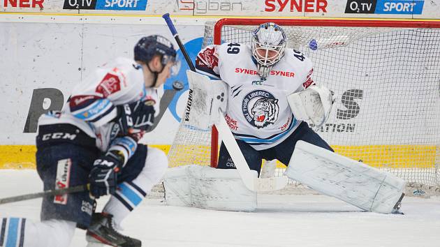 36. kolo extraligy ledního hokeje mezi Bílí Tygři Liberec a HC Kometa Brno