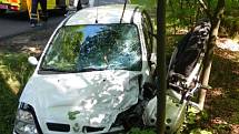U Třeboně ve směru na Majdalenu se střetlo osobní auto s motorkou. Motocyklista na místě zraněním podlehl. 