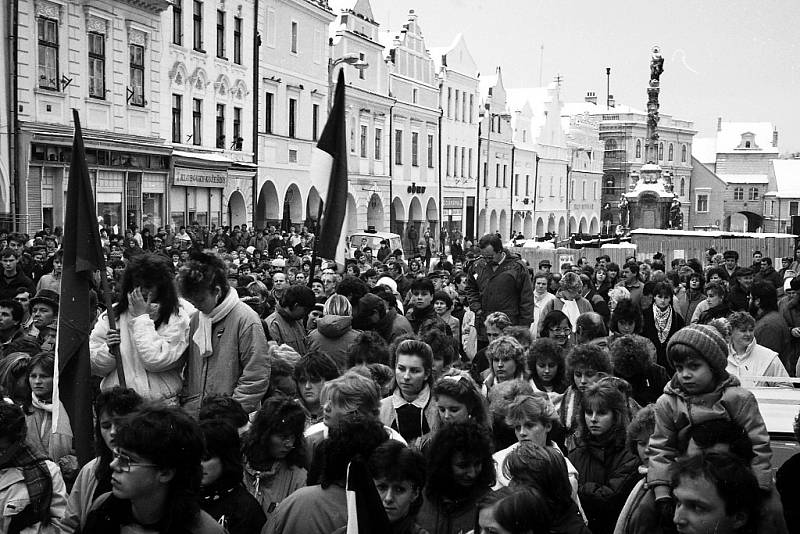 Generální stávka před pětadvaceti lety v Třeboni. 