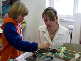 Malování kraslic patří k velikonočním tradicím. Také v jindřichohradeckém domě dětí se čarovalo s barvami.