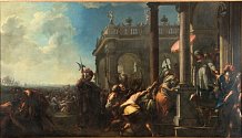 Na výstavě obrazů Petra Brandla jsou i dvě díla z jindřichohradeckého zámku. Historie Josefa Egyptského, rok 1721.