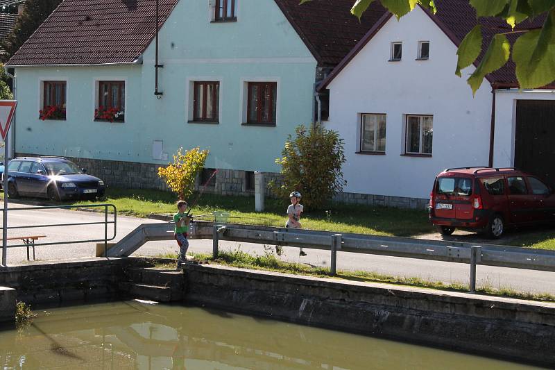 Děti si užily rodinné rybářské závody.