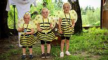 Na dětském dni v Bednárečku na děti čekaly zábavné úkoly, malování na obličej nebo včelky. Tématem totiž byla včelka Mája.