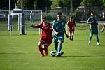 Třeboňští fotbalisté (v červeném) v druhém kole Turnaje přátelství porazili Jankov 3:2. Foto: Michaela Mikešová