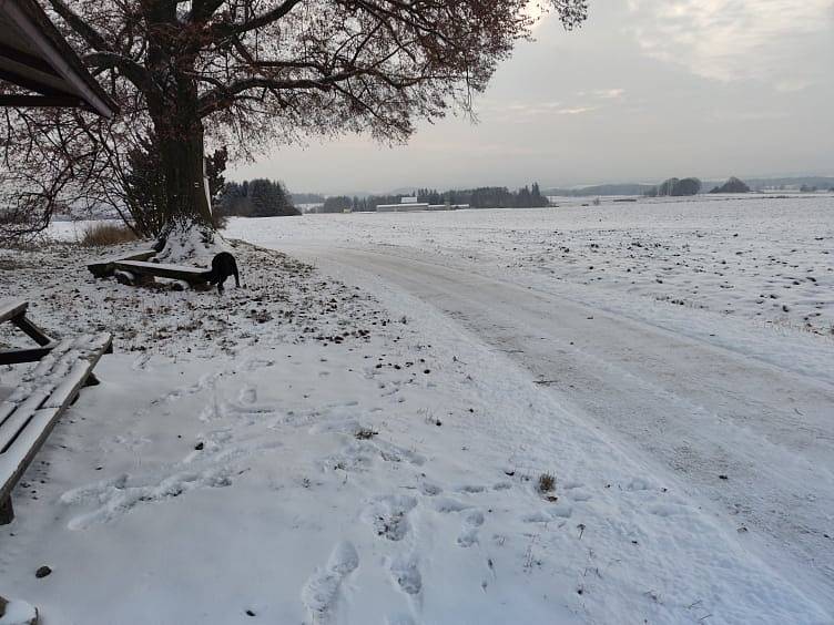 Zvěřinova vyhlídka u Jindřichova Hradce, pohled na letiště a Děbolín.