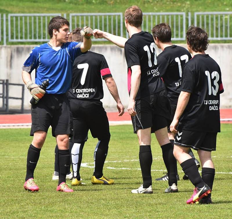 Fotbalisté Dačic prohráli v 24. kole krajského přeboru na stadionu píseckého béčka 0:3.