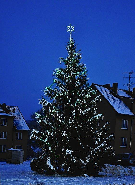 9. Vánoční strom ve Starém Městě pod Landštejnem.